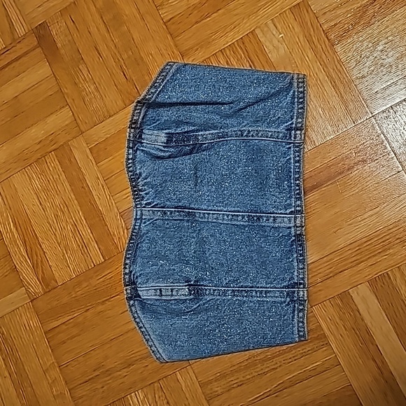 Mango denim glitter tube top - Picture 3 of 4